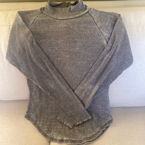 Chaser, gray, mock neck, long sleeve tee, size S
